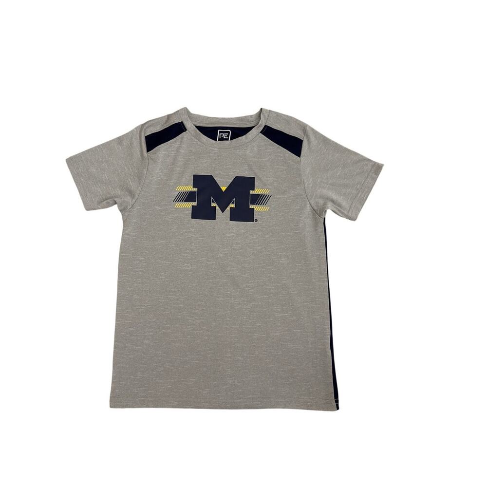 Pro Edge Michigan Wolverines Gray Blue Dri-Fit T-Shirt Medium 8/10